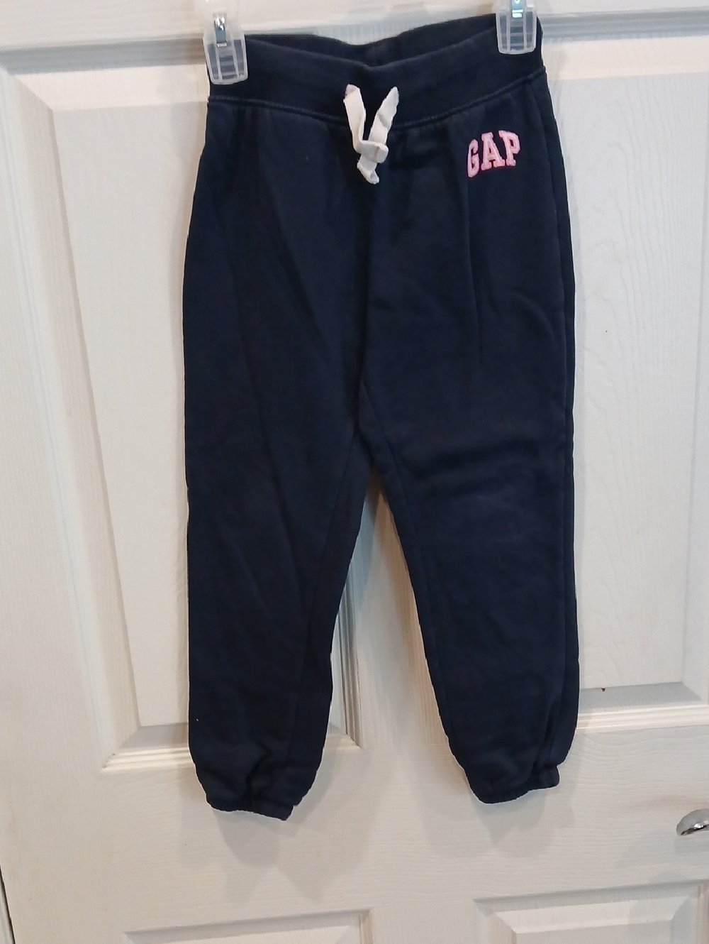 5/25 GAP Navy Sweatpants with Pink Logo and White Drawstring